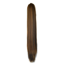 Iron Sheet Long Straight Ponytail Brown Blonde(4/27#) 1 Piece